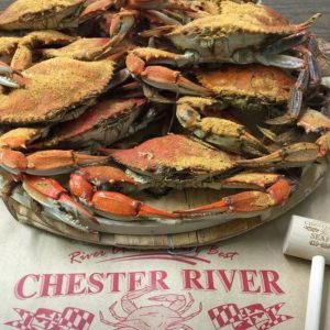 1 Bushel #1 Chester River Crabs steamed and seasoned